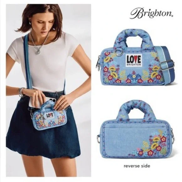 Brighton Women's Crossbody Bandana Love Crossbody Bag Brand New with Tags - Picture 1 of 6